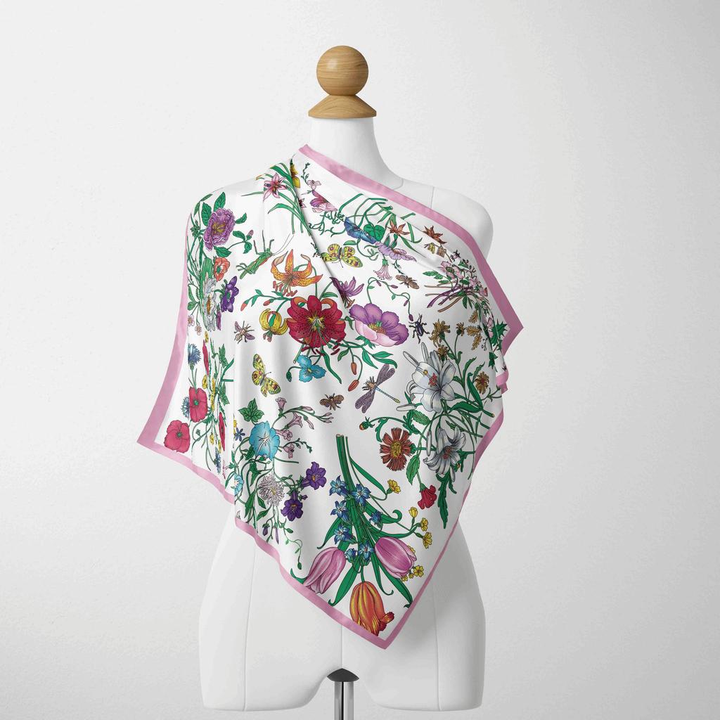 70cm*70cm Designer Print  Summer New Arrival Fashion Chiffon Headbands Bandana Female Scarves  Female Silk Scarves