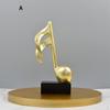 Art Music Note Shape Sculpture Decorative Ornament Figurine Statue Photo Props Tabletop Decoration
