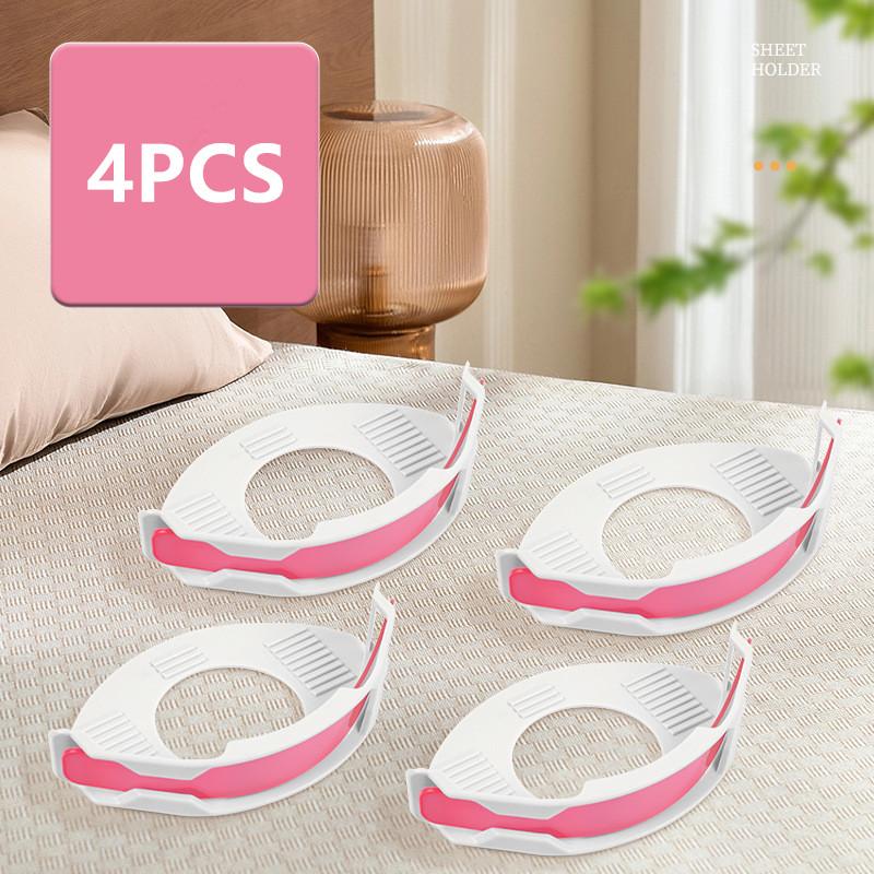 4Pcs Bed Sheet Fixing Clip Bed Cover Fastener Quilt Sheet Straps Holder Clips Invisible Non-Slip Fixing Device Bedsheet Grippers