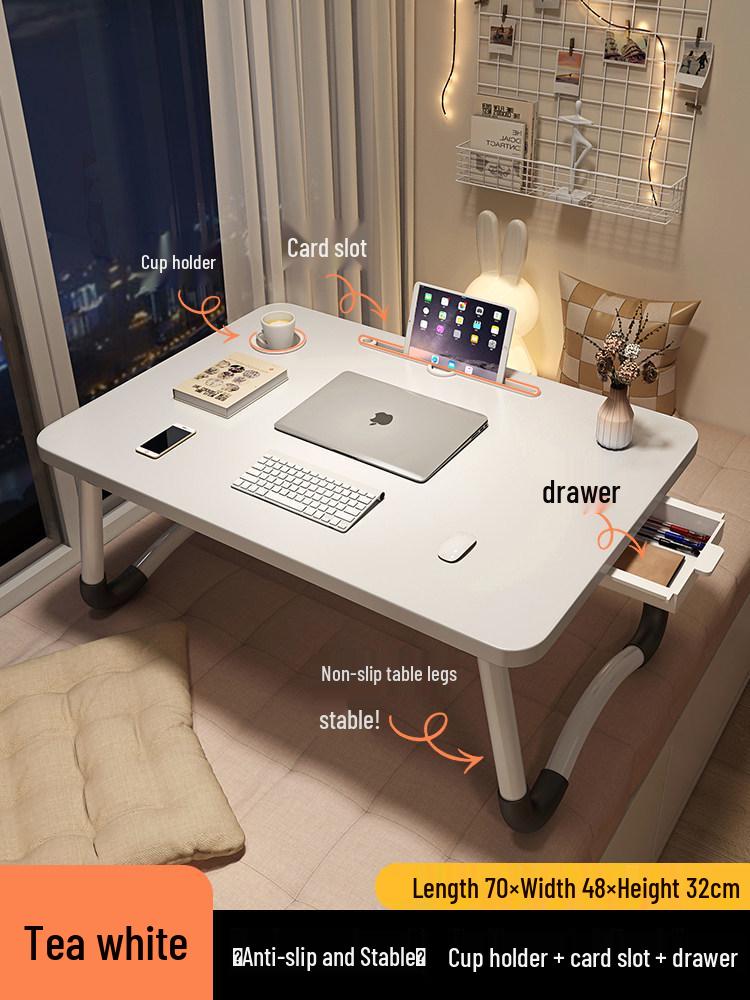 Foldable Bedside Table & Study Desk for Dorms and Kids
