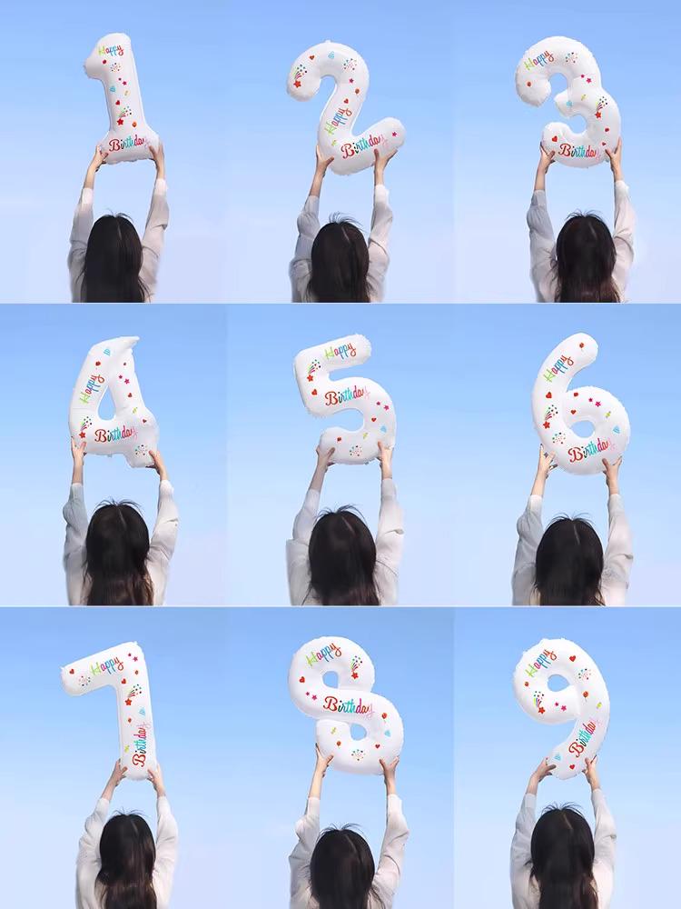 Minimalist Mori-Style Felt Happy Birthday Cake Wall Sticker for Baby's 1st Birthday Photo Props.