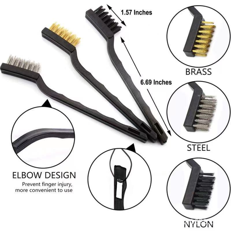 Red 28-Piece Car Cleaning Brush Set for Tires and Interior with Electric Drill Attachment