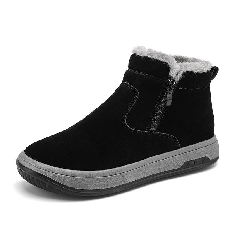 Fashion Cotton Cloth Platform Cotton Shoes Men's Outdoor Warm Velvet Snow Boots Youth Trend Foot Casual Shoes
