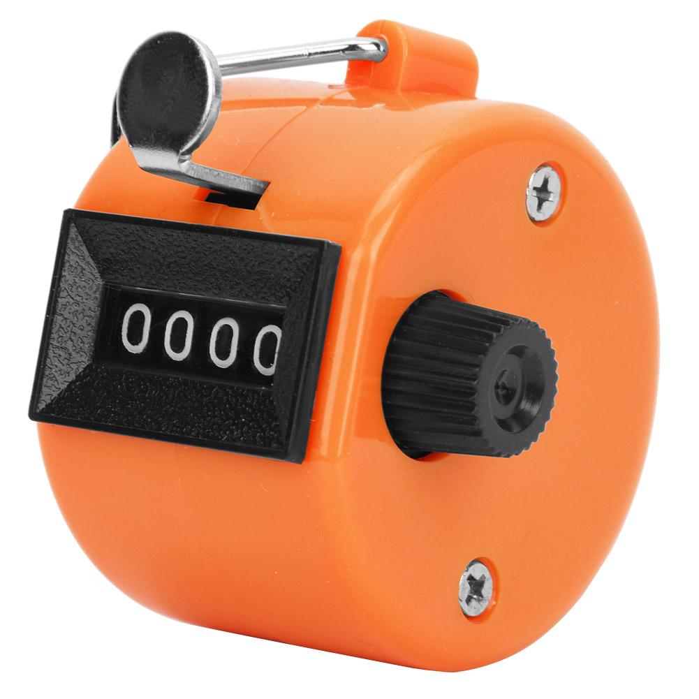 

BERM Ручной счетчик 4 цифры Пластиковая кнопка Сброс Ручной инструмент для подсчета с крючком Розовый