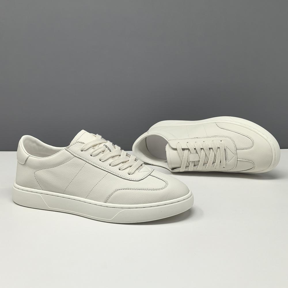 Small Size Men'S Shoes Size 36 Niche Casual Shoes Men'S Leather Board Shoes Men'S Trend Versatile European Station Men'S White Shoes
