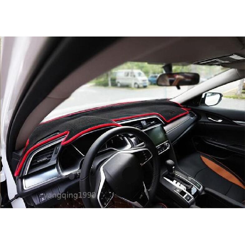 FOR 2016 2017 Honda Civic Inner Dashboard Dash Mat DashMat Sun Cover Pad Red