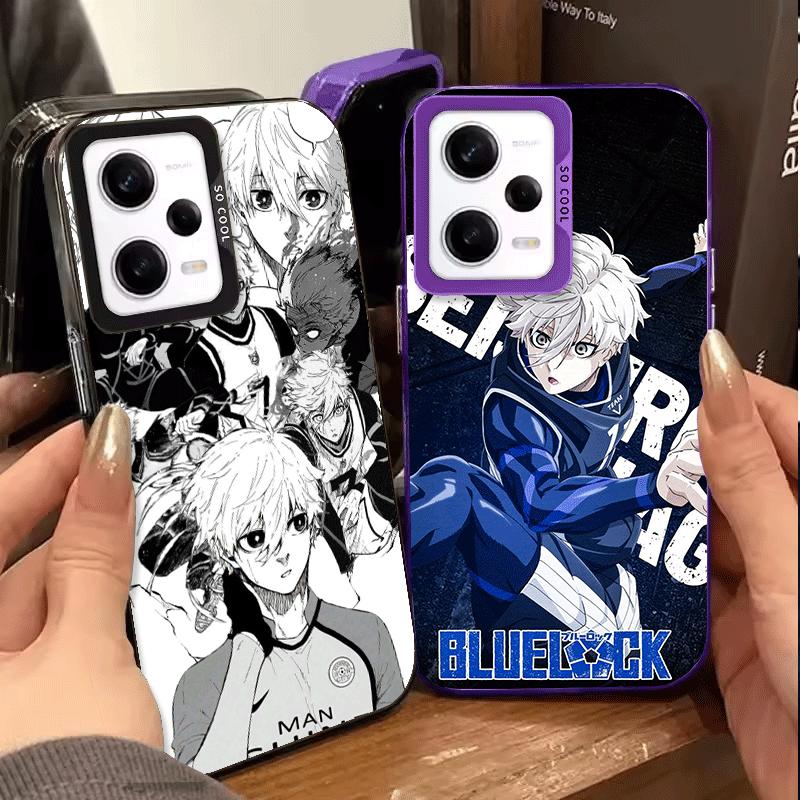 Blue L-Lock Nagi Seishiro Soft Phone Case for Samsung Galaxy S24 S25 FE S26 Edge S23 Ultra S22 Plus S21 + Shockproof Cover Back