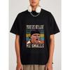 Vit T-shirt med Youre Killin Me Smalls-grafik och vintage-ränder för vardagsbruk