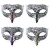 Masquerade Mask Rhinestones Mask Half Face Mask Halloween Party Eyewears Accessory For Men Women Halloween Cosplay