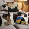 Austrian Painter E-Egon S-Schiele Pillow Case Office Cushions Suitable For Sofa Car Bedroom Decorative Cushion Cover