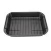 Roast Pan with Rack Rectangle Broiling Pan Carbon Steel Iron Handle Anti Stick Dishwasher Safe Baking Pan for Turkeys