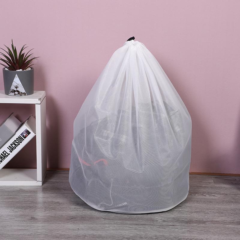 Polyester Mesh Drawstring Laundry Bag for Washing Machines, Large Lingerie Net Bag