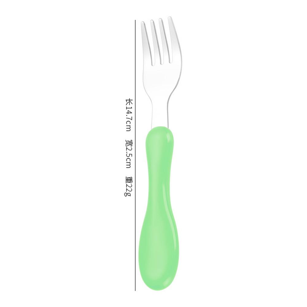 Children Learn To Eat Training Spoons Silicone Toy Feeding Spoon Training Childrens Tableware Tray Bowl Fork Spoon
