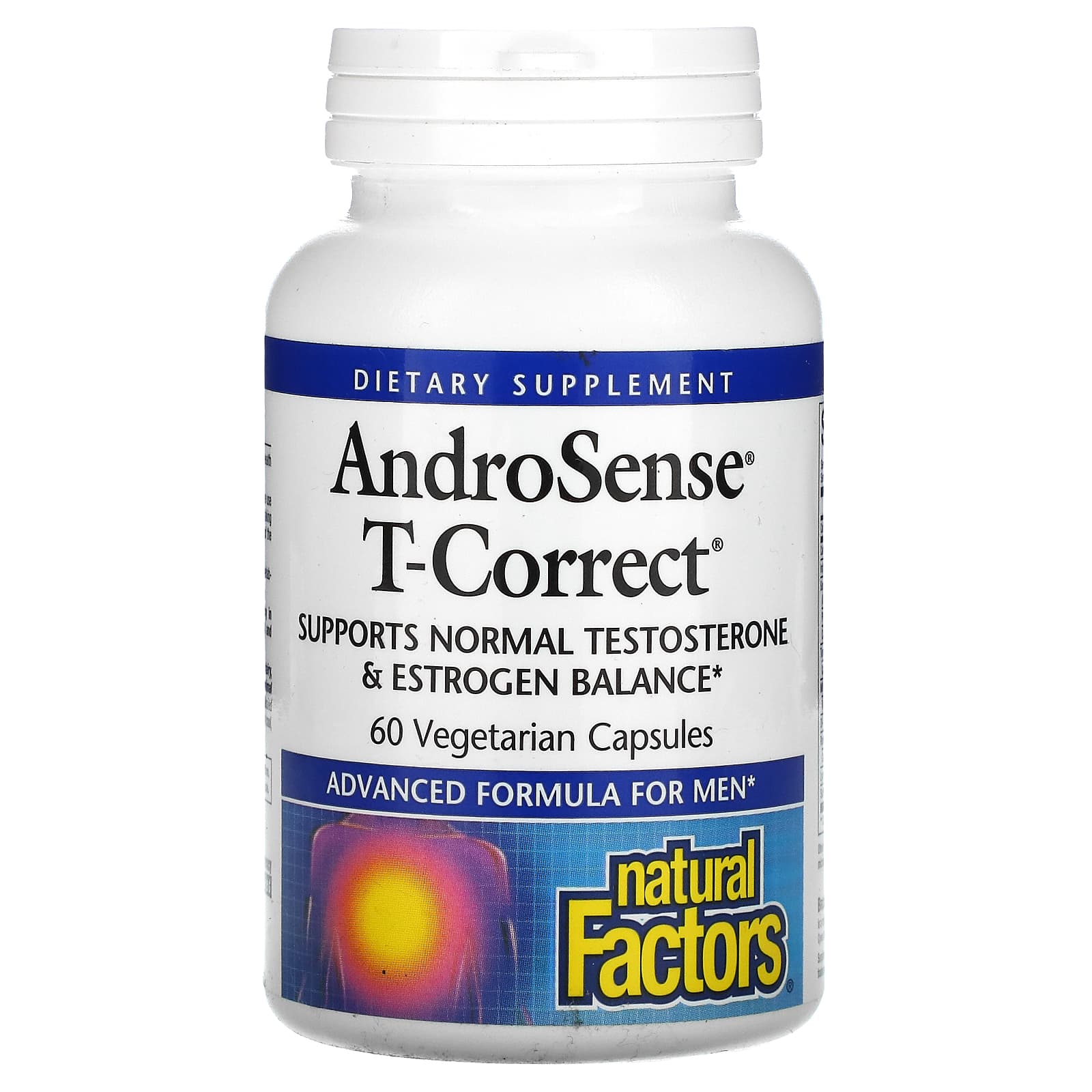 

Natural Factors, Androsense T-Correct, 60 вегетаріанських капсул