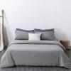 New minimalist color woven washed cotton four piece set, pure cotton bedding, thickened - solid color series