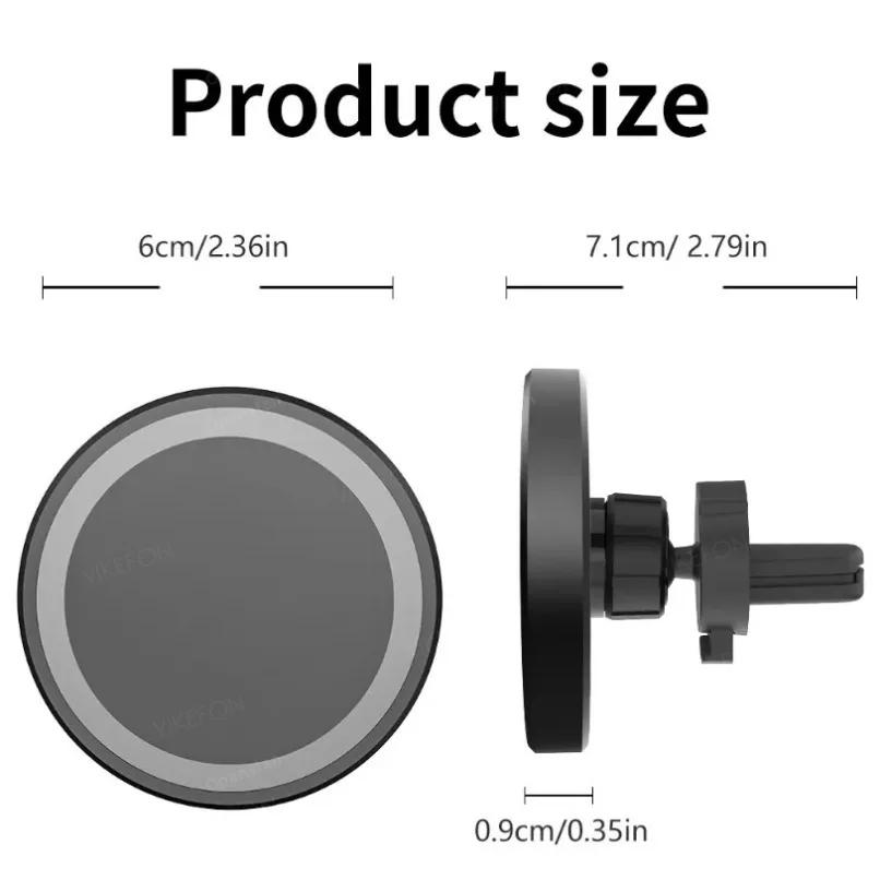 30W Magnetic Car Wireless Charger Air Vent Clip Phone Holder Bracket For iPhone 17 16 15 14 Pro Max Type C Fast Charging Stand