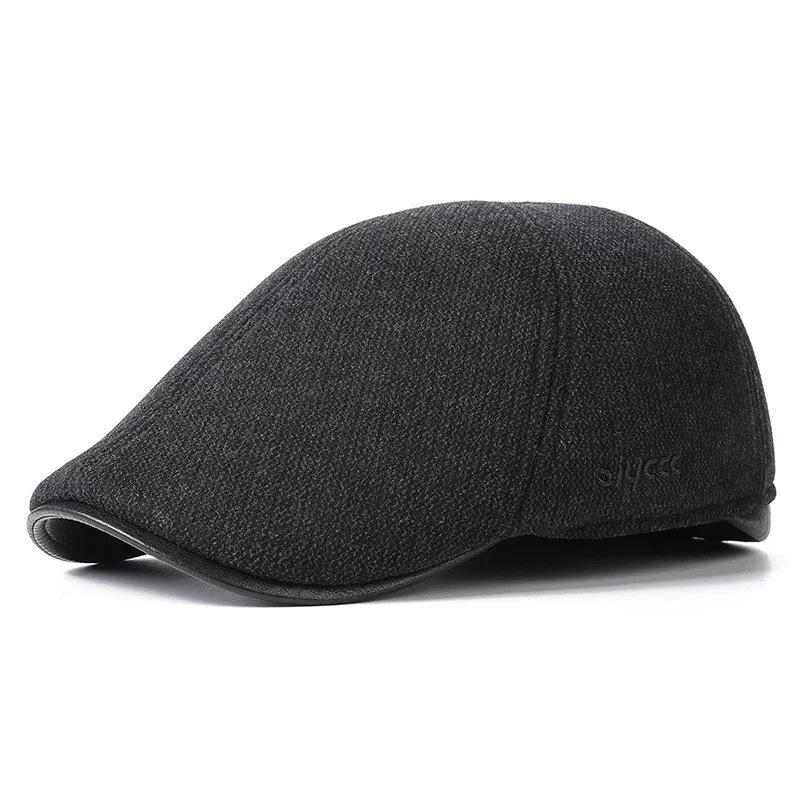 In the elderly men's hat autumn and winter old man cap dad forward hat winter warm ear protection grandpa hat