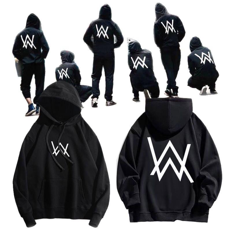Alan Walker Stil Herren DJ Hoodie Set mit Maske - Trendiges Dreiteiliges Frühjahrs-/Herbst-Set