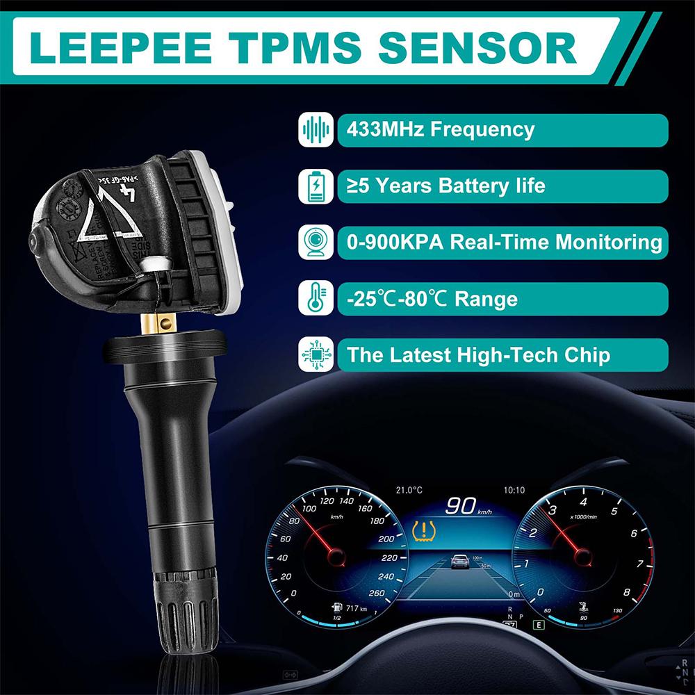 1/4pcs TPMS Sensors for Chevrolet Holden Tata Buick GMC Cadillac Mahindra Car Tire Pressure Sensors Interior Sensors 433MHz