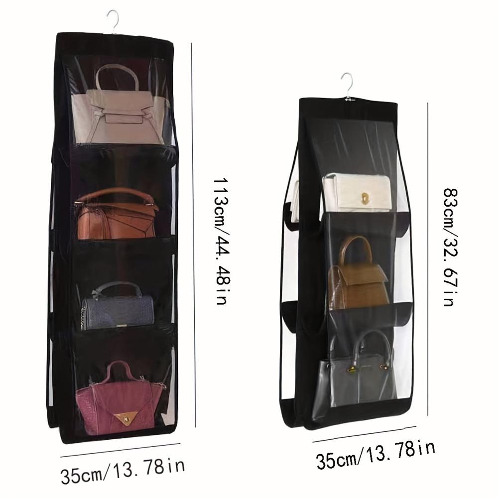 1 Stück mehrschichtige hängende Handtaschen-Aufbewahrungstasche, Schrank-Organizer für Handtaschen, Geldbörsen, Umhängetaschen, platzsparender Kleiderschrank-Ständer