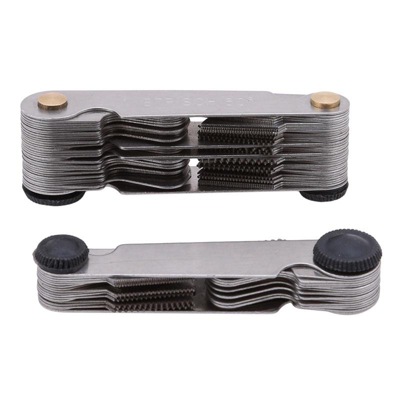 20 Pcs Screw Thread Pitch Cutting Gauge Tool Thread Pitch Gauge
