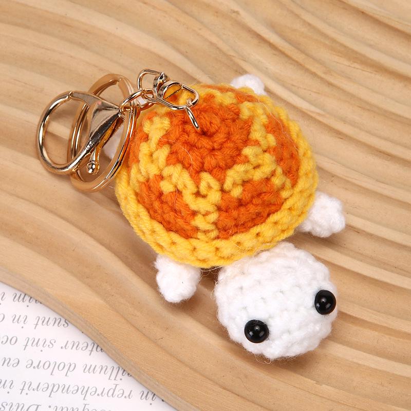 

Crochet Turtle Keychain: Cartoon Bag Pendant & Car Hanging Ornament Doll