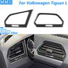 For Volkswagen Tiguan 2019-2021 Carbon Fiber Dashboard Air Conditioning Outlet Vent Panel Trim Cover Car Accessories Sticker