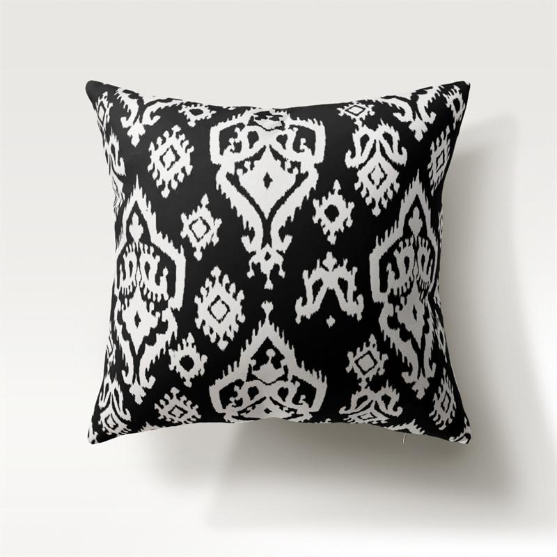Nordic simple fashion black and white geometric polyester pillowcase 45x45cm Sofa Chair car cushion cover Home decor Pillowcase