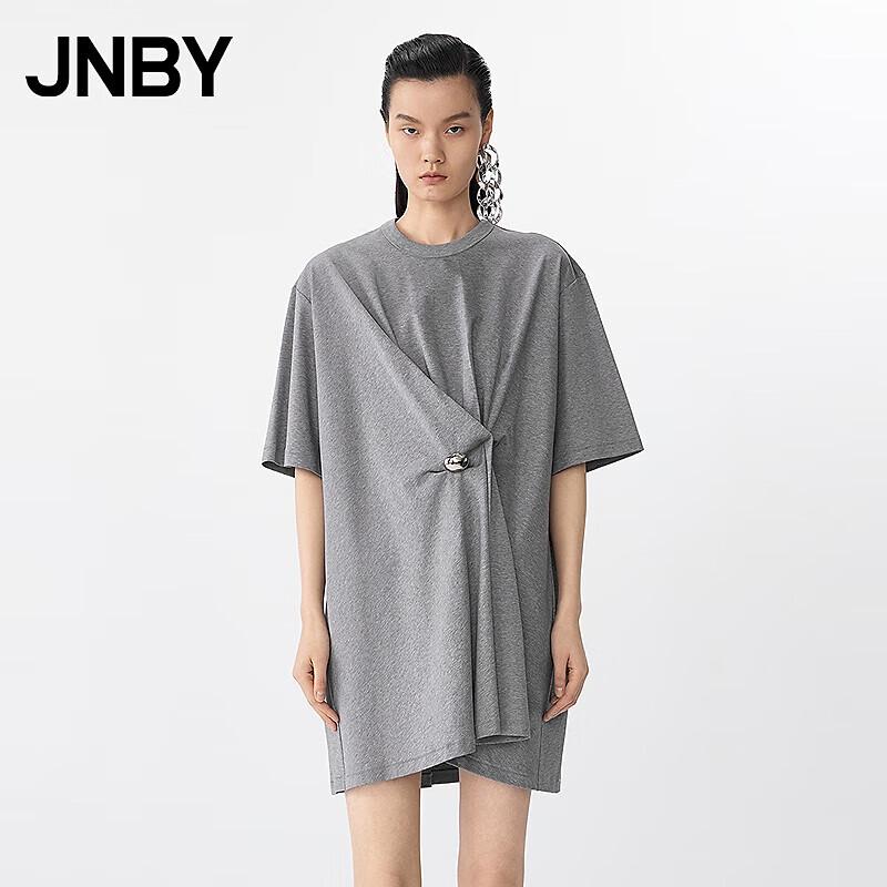 

JNBY 2025 Summer Short-Sleeve Round Neck H-Line Dress L