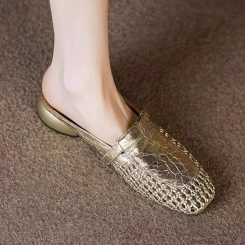 Fashion Ladies Shoes 2025 Brand Closed Toe Women's Slippers Fashion Hollow Out Casual New Comfortable Concise Best Seller Flat Slippers