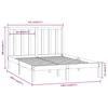 Solid Wood Bed Frame without Mattress 135 x 190 cm Pine Wood