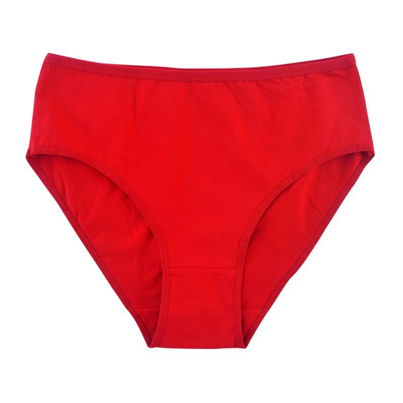 Women S High Waist Pure Cotton Solid Color Plus Size Underwear For Ladies