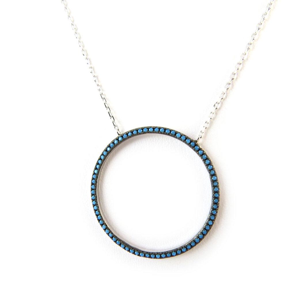 Les Trésors De Lily [N7161] - Collier Argent 'Navajos' turquoise argenté (rhodié)