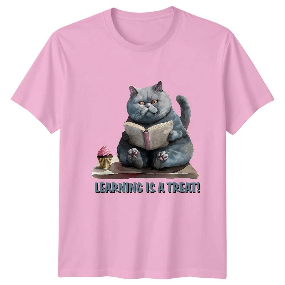 Learning Is A Treat TShirt Reading Cats 2026 Birthday Gift For Him And Her