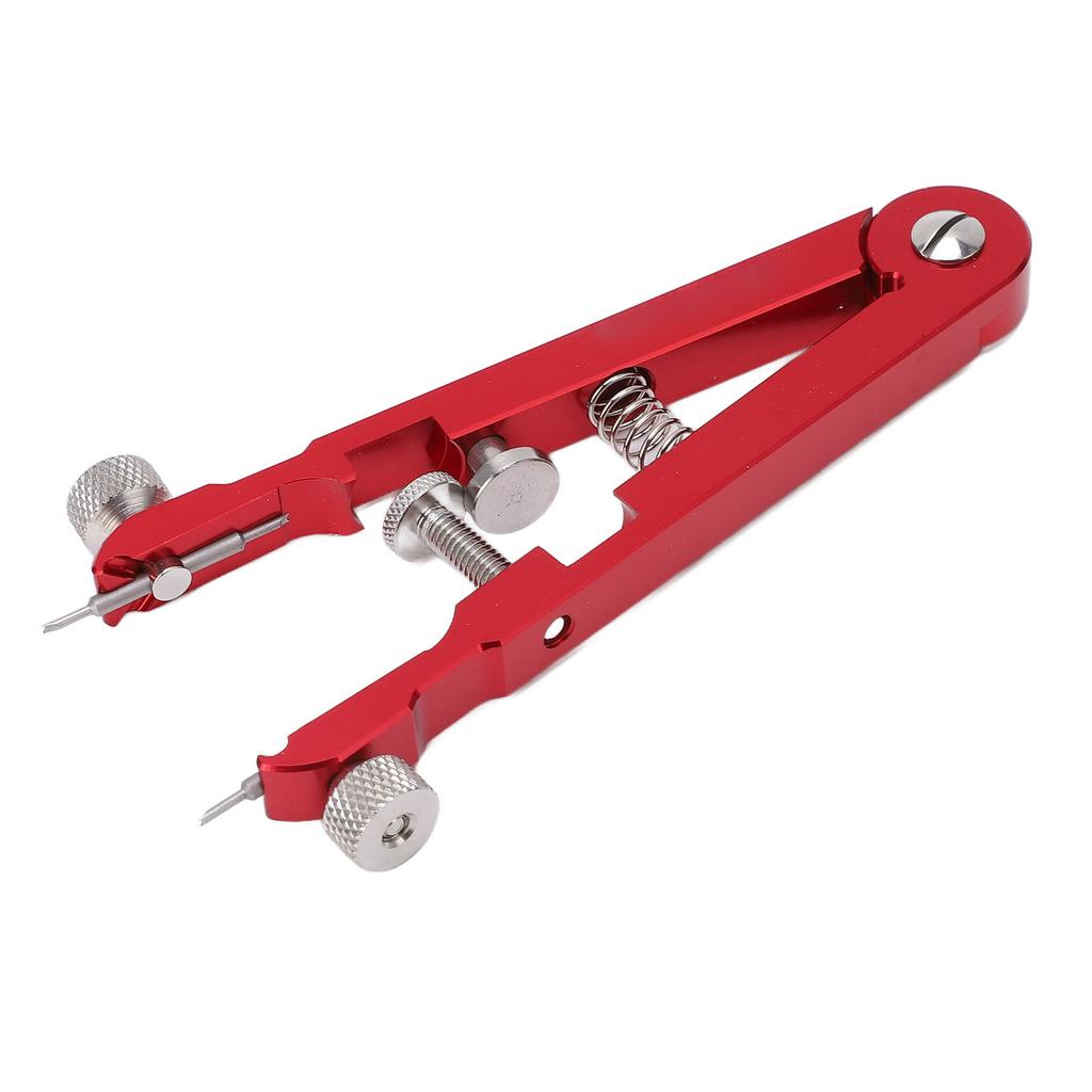 Watch Spring Bar Pliers with Tip Pins Aluminum Alloy V Shape Watch Wrist Band Removal Tool Red