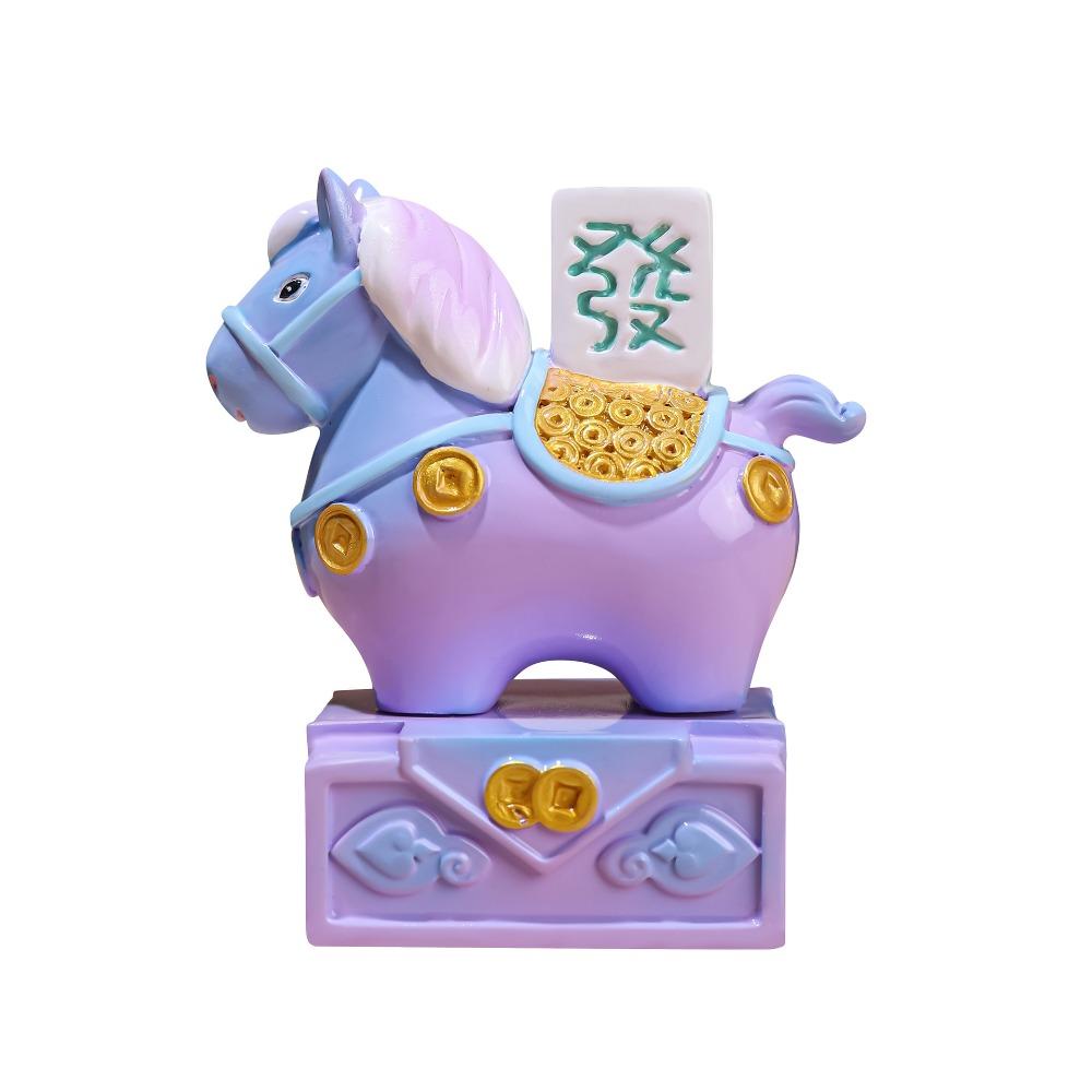 Resin Zodiac Horse Figurines Seal Shape Horse Mascot Collectible Desktop Ornament  Gift Giving