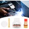 Tig Welding Gas Lens, Tig Welding Nozzle Cup Tig Torch Glass Cup Tig Welding Cup Fluid Nozzle Set Tig Welding Accessories for TIG-17/18/26(2.4MM)