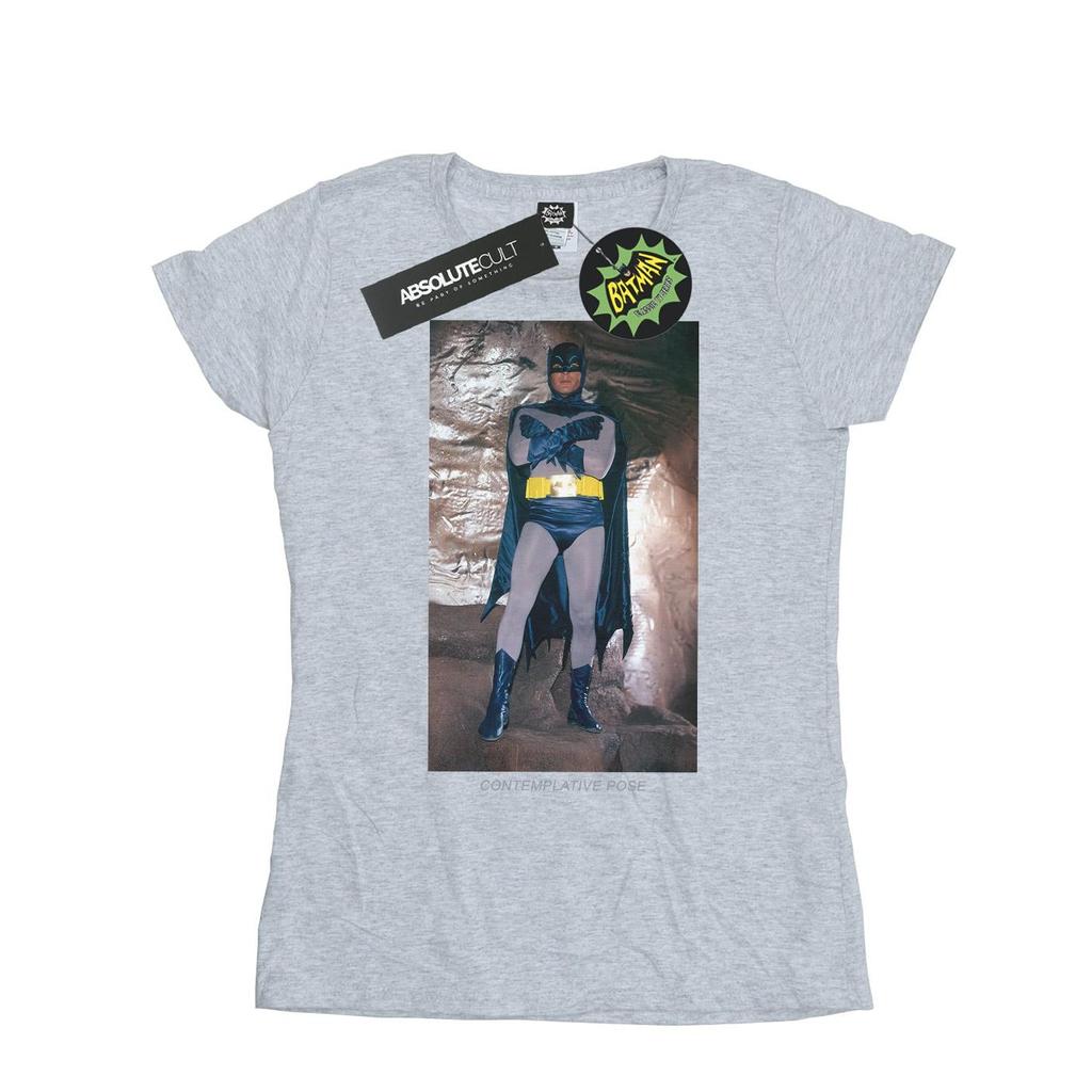 DC Comics Womens/Ladies Batman TV Series Contemplative Pose Cotton T-Shirt