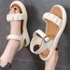 2025 New Flat-soled Sandals Women Wear Open-toed Pregnant Women's Soft-soled Shoes In Summer, Versatile, Comfortable and Non-slip Beach Shoes