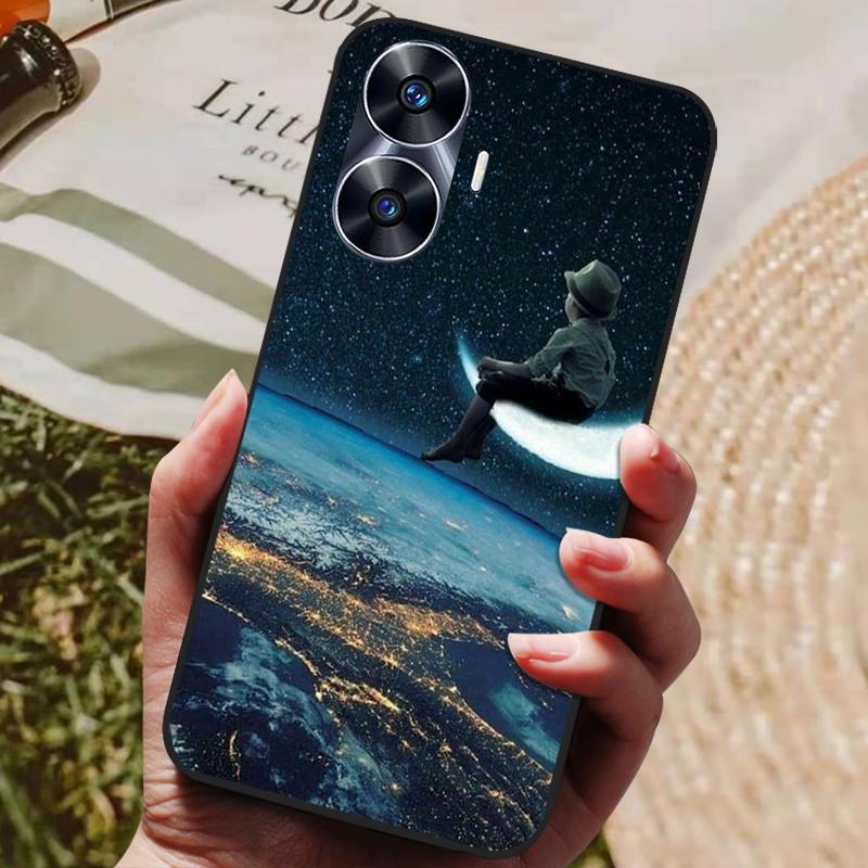 Per Custodia Realme C55 Silicone Morbido TPU Cover Posteriore per Oppo Realme C55 Telefono Globale Custodie Realme C 55 4G 6.72" Protezione Cover Borse