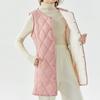 Navava Fleece Lined Diamond Quilted Lightweight Long Vest Nc466