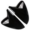 2Pcs Side Wing Mirror Cover Caps Rearview Mirror Cover Cap Carbon Fiber/Glossy Black For Mazda 3 Axela