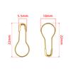 30pcs Small Safety Pins 22mm Gourd Shaped Gold Color Iron Pins DIY Knitting Crocheting Tools