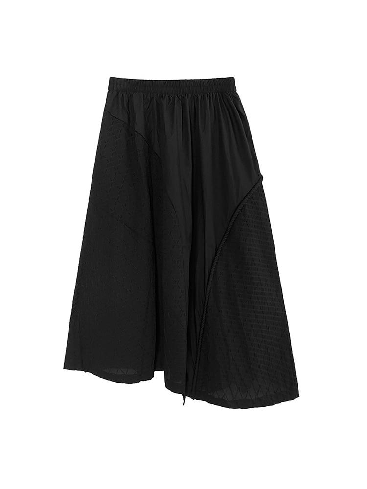 XITAO Asymmetrical Black Casual Skirt Women WMD6456