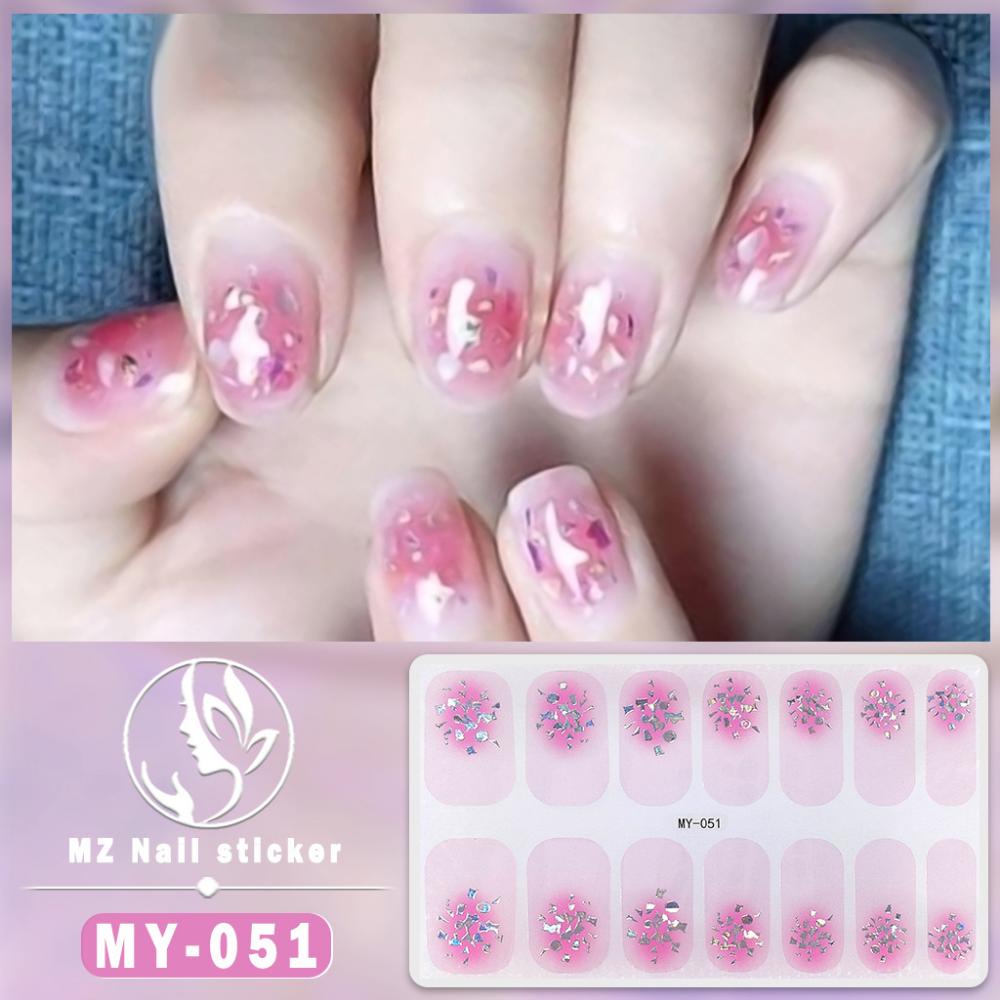 Dreidimensionaler wasserdichter No-Bake Gel-Nagellack-Film Vollsticker Imitations-Diamant-Nagelfilm-Papier Nagelfilm-Papier