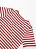 2025 Spring Women's Striped Short Sleeve Knitted Top - European & American Style Fashion