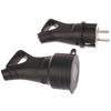 Eu Rubber Waterproof Socket Plug Electrial Grounded European Connector With Cover Ip54 For Diy Power Cable Cord 16A 250V