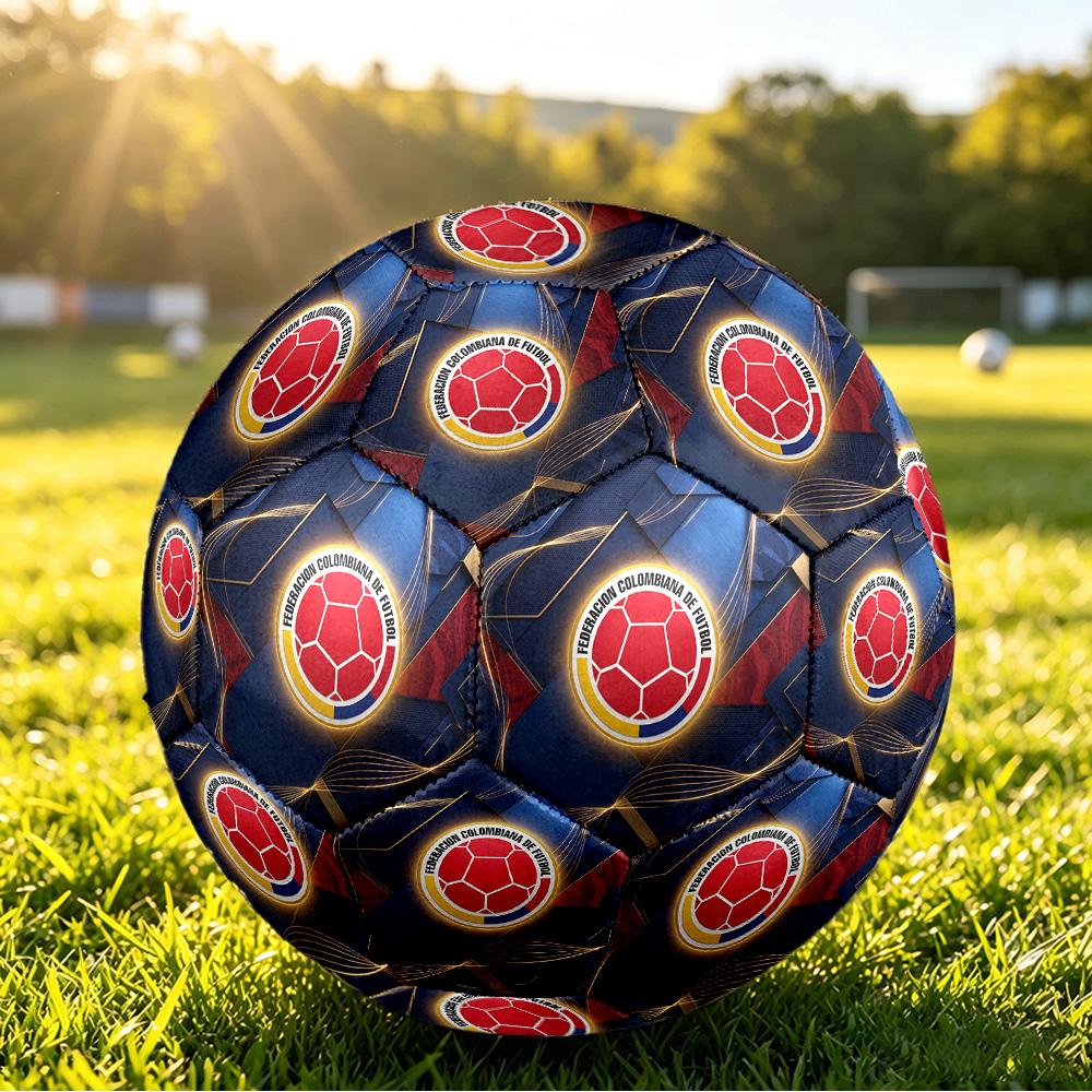 Pallone da Calcio Stampato Colombia Taglia 5 Resistente all'Usura Standard da Allenamento per Adulti Regalo per Appassionati per Partite Sportive Indoor Outdoor
