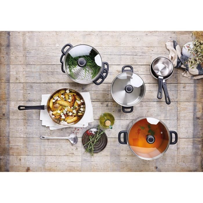 BEKA Faitout avec couvercle Polo - Ø 28 cm - Gris - Tous feux dont induction