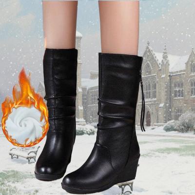 Autumn/Winter New Thick Sole Boots Women's Spring and Autumn Single Boots Chelsea English Style Mid Length Short Boots